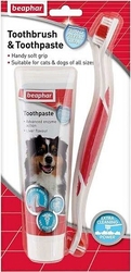 Beaphar - Beaphar Toothbrush Köpek Diş Fırçası ve Diş Macunu 100 grSeti