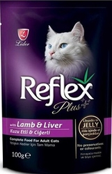 Reflex - Reflex Plus Kuzu Etli Ciğerli Pounch Kedi Konservesi 100 Gr