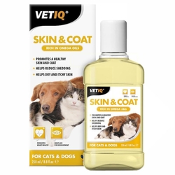 VetIQ - VetIQ Skin Coat Kedi Köpek Omega 3 ve Omega 6 Besin Takviyesi 250 Ml